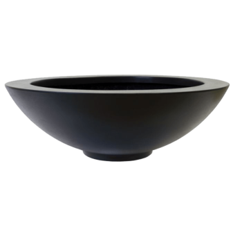 Polyester plantenbak - Schaal - Ø 120 x 40 cm - RAL9010 mat (wit) - Met bodem