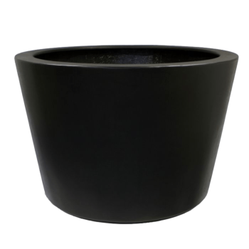 Polyester plantenbak - Conisch - Ø 120 x 80 cm - RAL9005 mat (zwart) - Met bodem