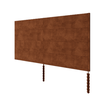 Cortenstaal schutting H4 - Complete set - 372 x 6 x 190 cm