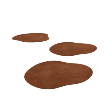 Cortenstaal staptegel - Organisch - 50 x 50 cm