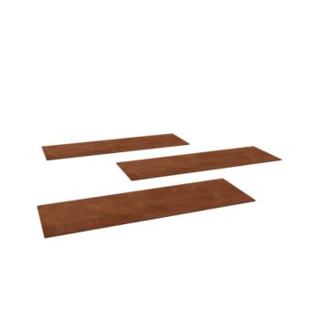 Cortenstaal staptegel - Rechthoek - 75 x 25 cm