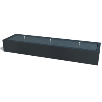 Aluminium watertafel - Lyra - 300 x 80 x 40 cm - RAL9010 mat (wit) - Met LED-verlichting