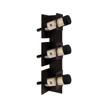 Stalen wijnrek - Veneto - 10 x 13 x 60 cm - Bronze