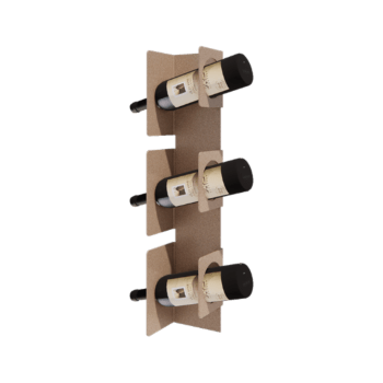 Stalen wijnrek - Veneto - 10 x 13 x 60 cm - Sand look