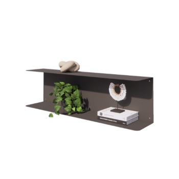 Stalen wandplank - C-vorm - 100 x 20 x 28 cm - RAL7016 mat (antraciet grijs)