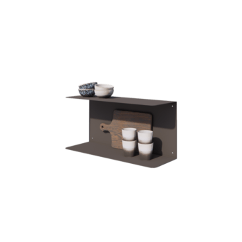 Stalen wandplank - C-vorm - 60 x 20 x 28 cm - RAL7016 mat (antraciet grijs)