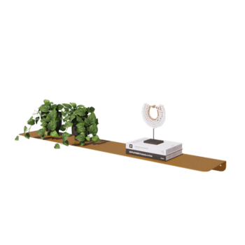 Stalen wandplank - L-vorm - 120 x 20 x 5 cm - Gold