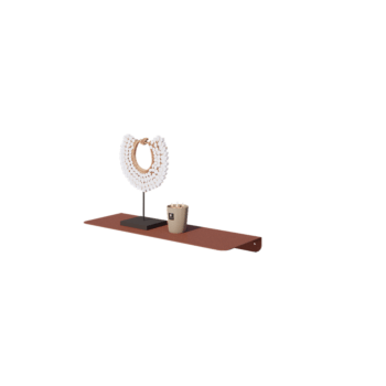 Stalen wandplank - L-vorm - 60 x 20 x 5 cm - Corten look