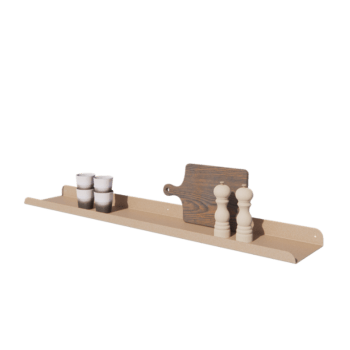 Stalen wandplank - U-vorm - 120 x 20 x 5 cm - Sand look