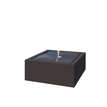 Aluminium watertafel - Lyra - 100 x 100 x 40 cm - RAL7016 mat (antraciet grijs) - Met LED-verlichting