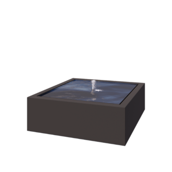 Aluminium watertafel - Lyra - 120 x 120 x 40 cm - RAL7016 mat (antraciet grijs) - Met LED-verlichting