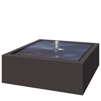 Aluminium watertafel - Lyra - 120 x 120 x 40 cm - RAL7016 mat (antraciet grijs) - Met LED-verlichting