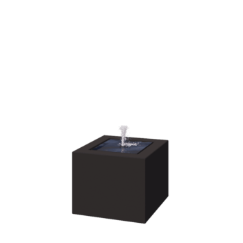 Aluminium watertafel - Lyra - 50 x 50 x 40 cm - RAL9005 mat (zwart) - Met LED-verlichting
