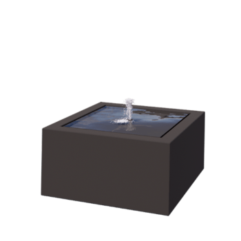 Aluminium watertafel - Lyra - 80 x 80 x 40 cm - RAL7016 mat (antraciet grijs) - Met LED-verlichting