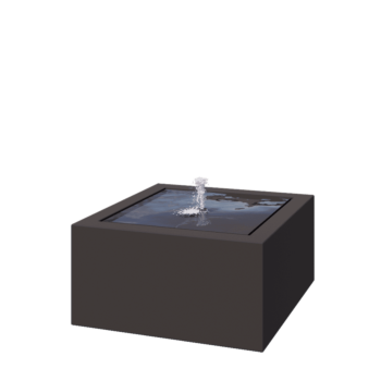 Aluminium watertafel - Lyra - 80 x 80 x 40 cm - RAL7016 mat (antraciet grijs) - Met LED-verlichting