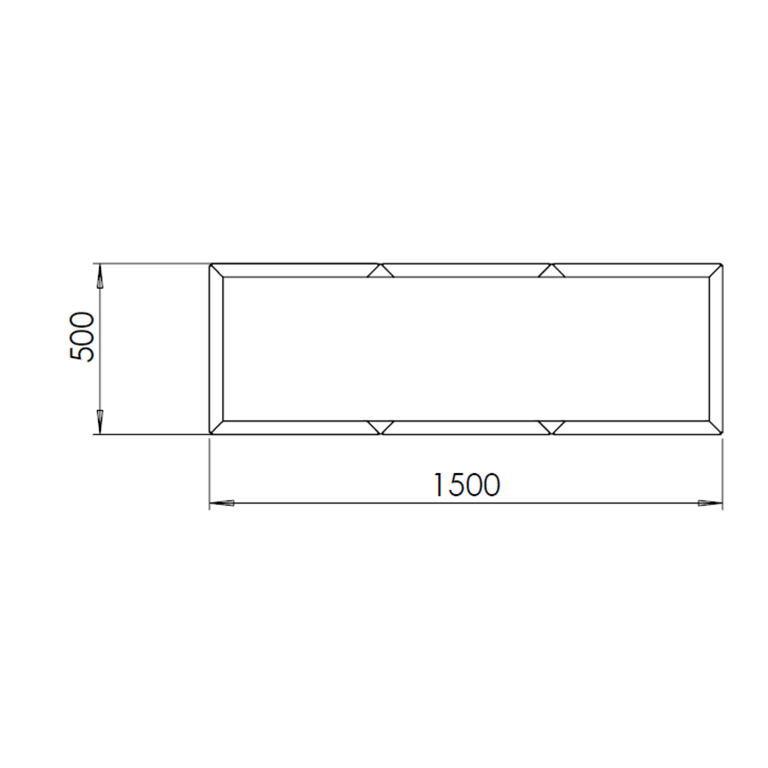 Cortenstaal plantenbak Texas xxl 150 x 50 cm