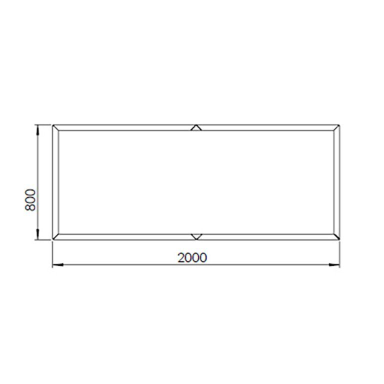 Gepoedercoat staal plantenbak Texas xxl 200 x 80 cm