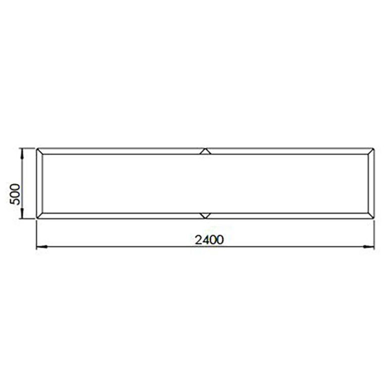 Gepoedercoat staal plantenbak Texas xxl 240 x 50 cm