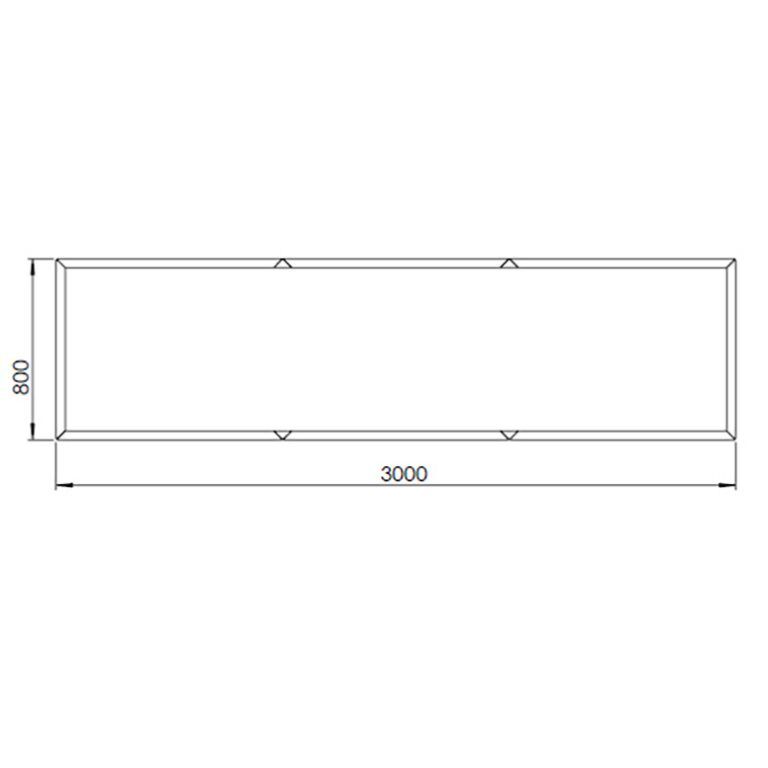 Gepoedercoat staal plantenbak Texas xxl 300 x 80 cm
