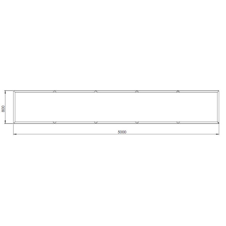 Gepoedercoat staal plantenbak Texas xxl 500 x 80 cm