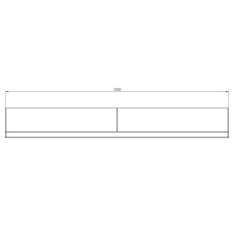 Gepoedercoat staal keerwand recht 150 cm (hoogte 30 cm)