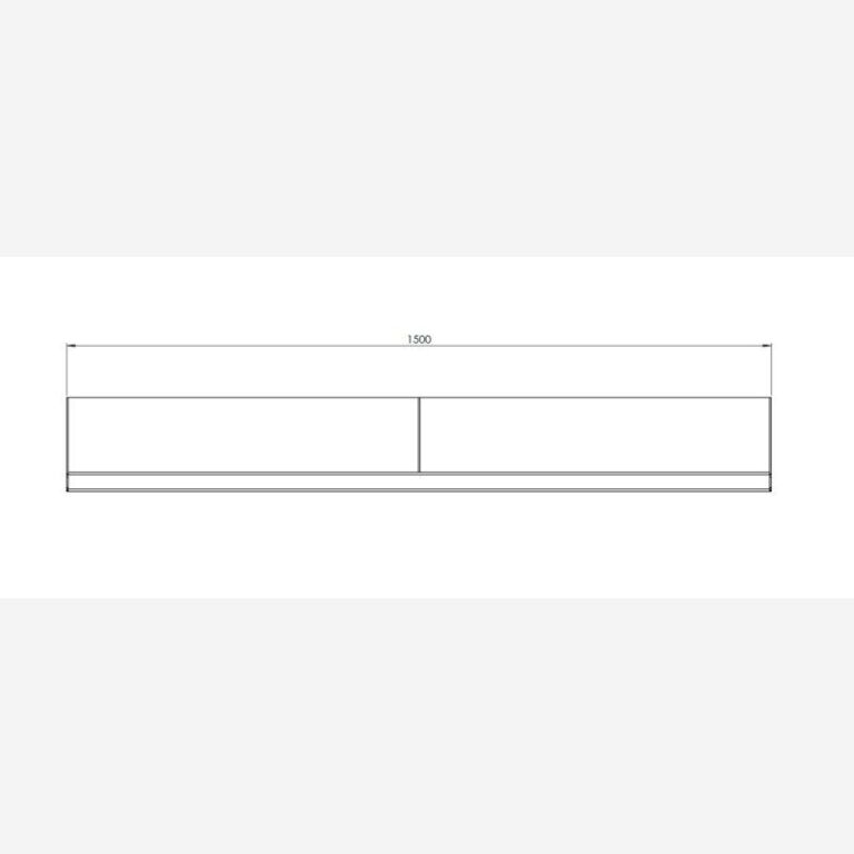 Gepoedercoat staal keerwand recht 150 cm (hoogte 60 cm)