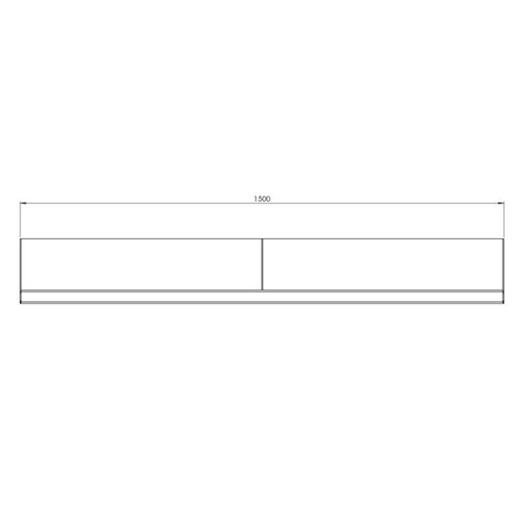 Cortenstaal keerwand recht 150 cm (hoogte 30 cm)