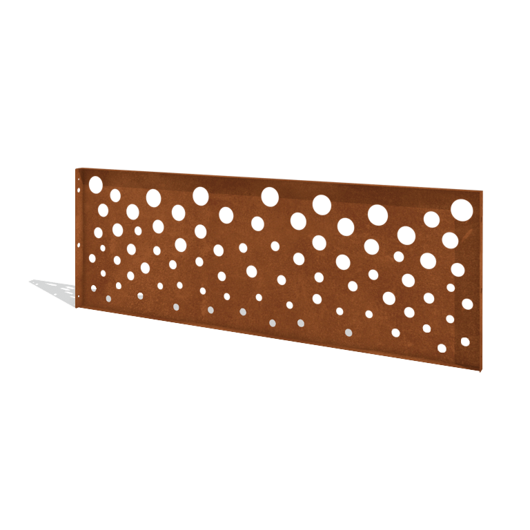 Cortenstaal schutting H paneel B 180 x 63,3 cm