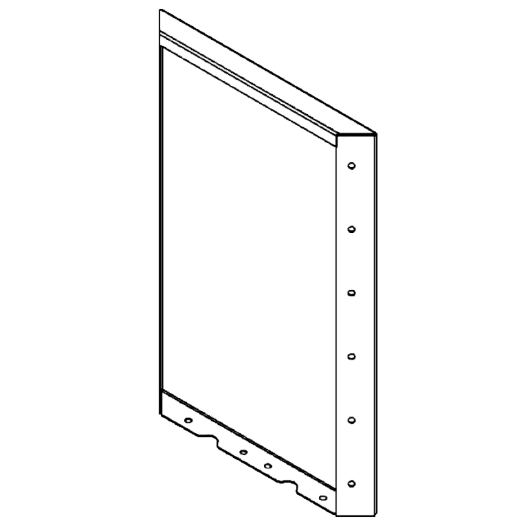 Gepoedercoat staal paneel 60 x 40 cm Gepoedercoat staal paneel 60 x 40 cm