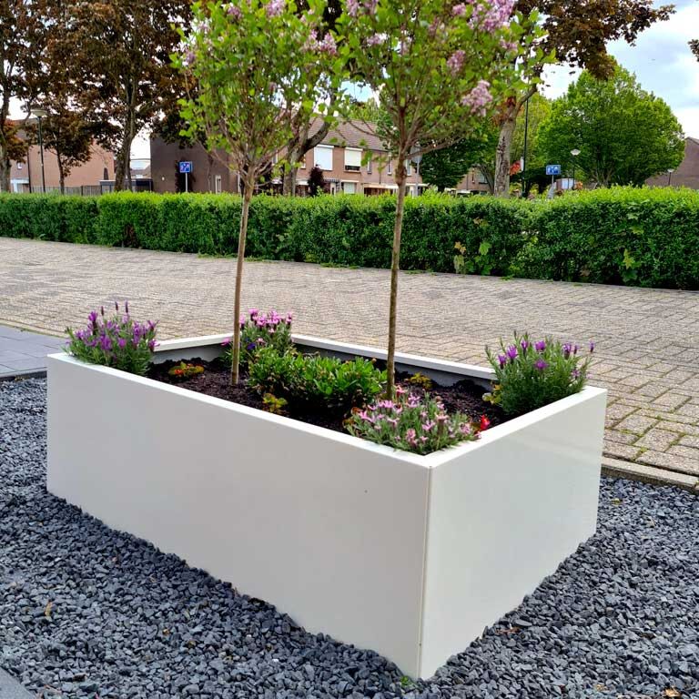 Gepoedercoat staal plantenbak Texas 80 x 120 cm