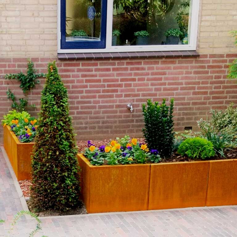 Cortenstaal plantenbak Texas xxl 150 x 50 cm