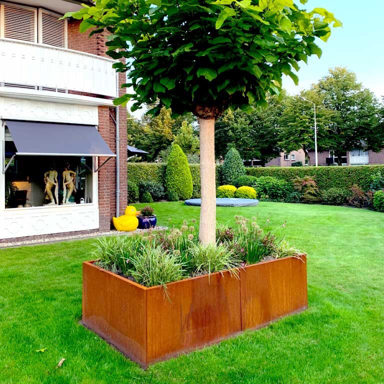 Cortenstaal plantenbak Texas xxl 200 x 120 cm