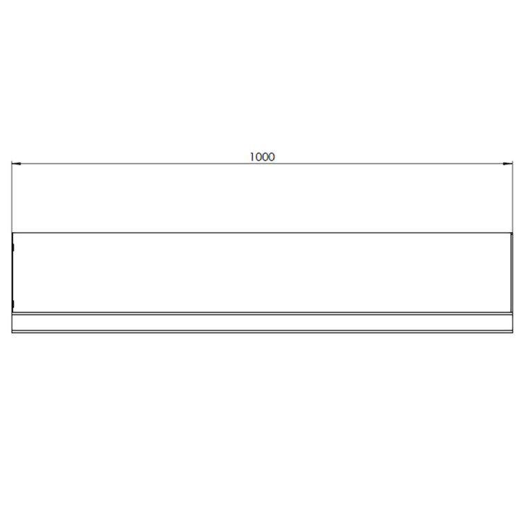 Cortenstaal keerwand recht 100 cm (hoogte 50 cm)