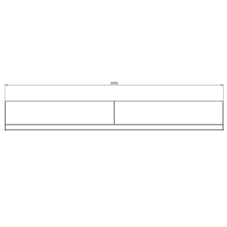 Gepoedercoat staal keerwand recht 200 cm (hoogte 30 cm)