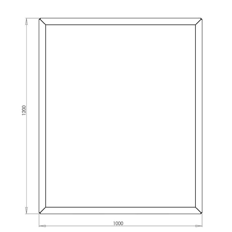 Gepoedercoat staal plantenbak Texas 100 x 120 cm