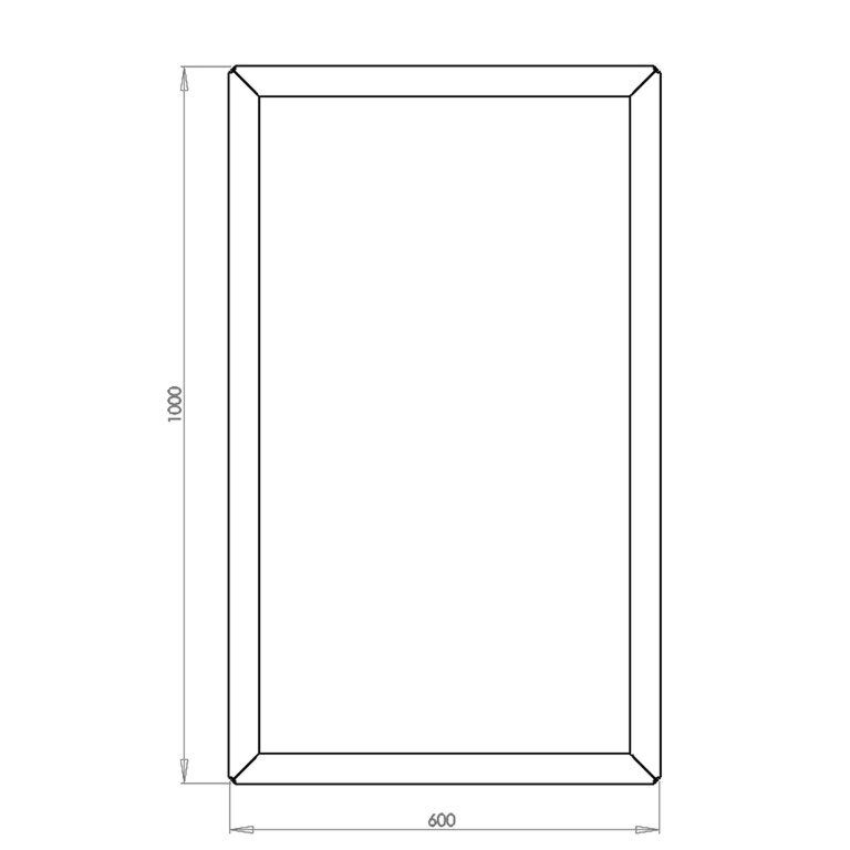 Cortenstaal plantenbak Texas 60 x 100 cm
