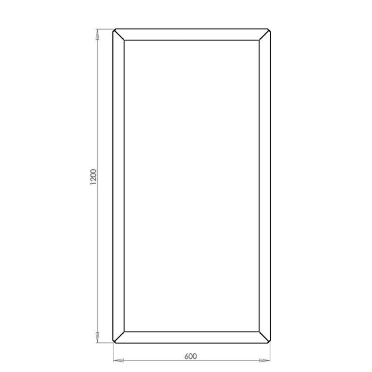 Gepoedercoat staal plantenbak Texas 60 x 120 cm