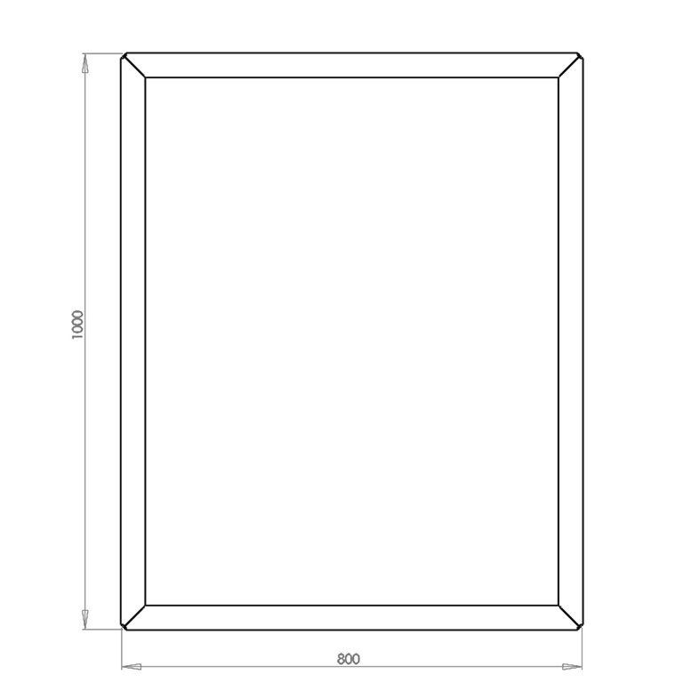 Gepoedercoat staal plantenbak Texas 80 x 100 cm