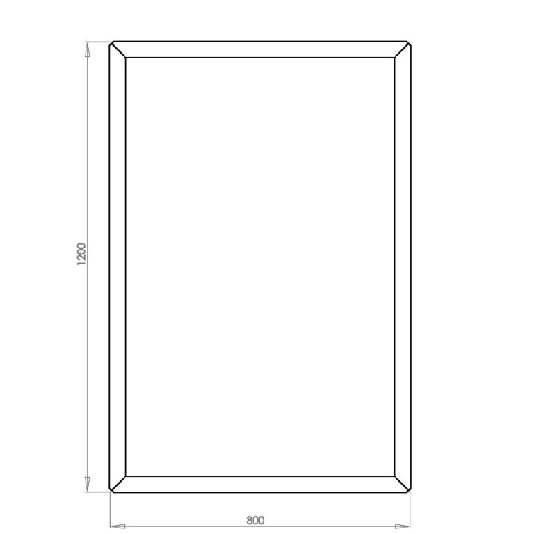 Gepoedercoat staal plantenbak Texas 80 x 120 cm