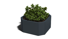 Gepoedercoat staal plantenbak Boston 500