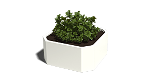 Gepoedercoat staal plantenbak Boston 600
