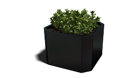 Gepoedercoat staal plantenbak Boston 700