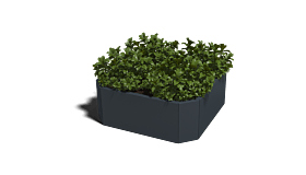 Gepoedercoat staal plantenbak Boston 800