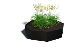 Gepoedercoat staal plantenbak Chicago 1000