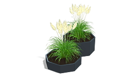 Gepoedercoat staal plantenbak Chicago special II 500