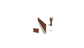 Cortenstaal kantopsluiting geplet 130mm complete set per 24 meter