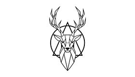 Metalen wanddecoratie Deer 2.0