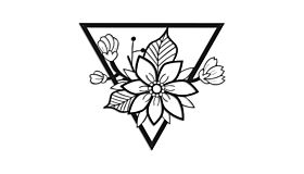 Metalen wanddecoratie Flower 1.0