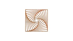 Cortenstaal wanddecoratie Geometric Pattern 3.0
