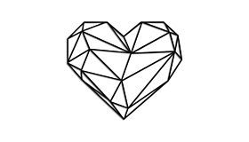 Metalen wanddecoratie Heart